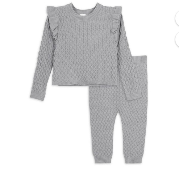 Modern Moments by Gerber Cable Knit Ruffle Sweater & Pant - Picture 1 of 3